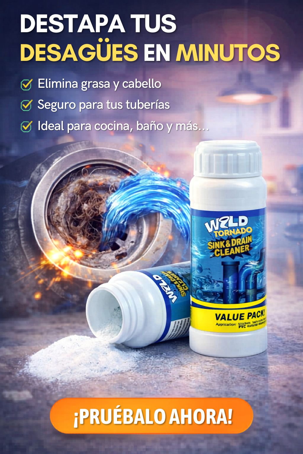 Polvo Limpiador De Drenaje